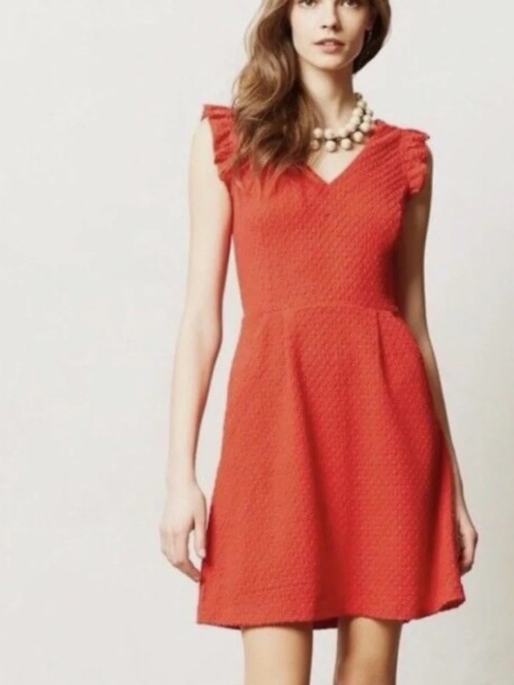 Anthropologie Tabitha Textured Knit Mini Dress with Flutter Sleeves size 10 - Picture 2 of 10